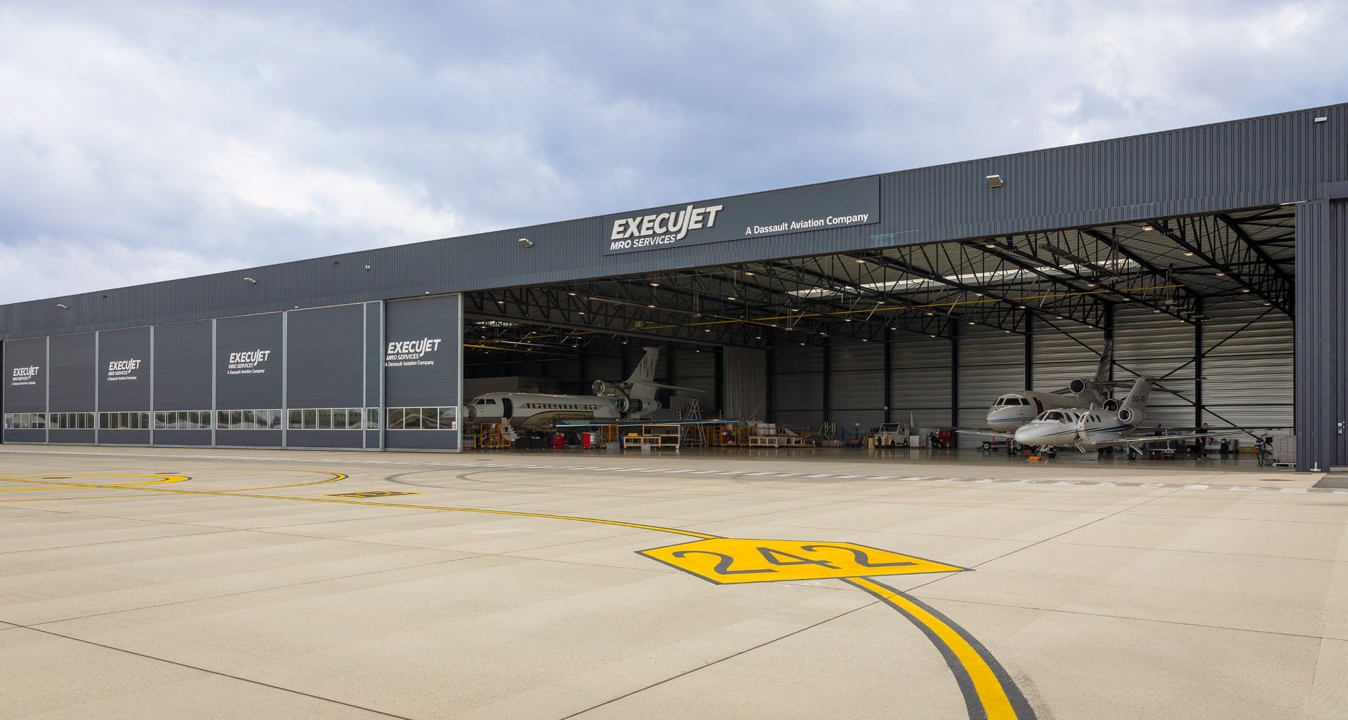ExecuJet MRO Services Belgium can now perform both line and heavy maintenance on the Dassault Falcon 6X