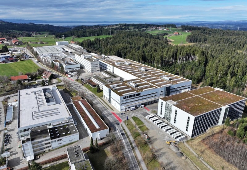Liebherr Aerospace Lindenberg, Germany, aerial view