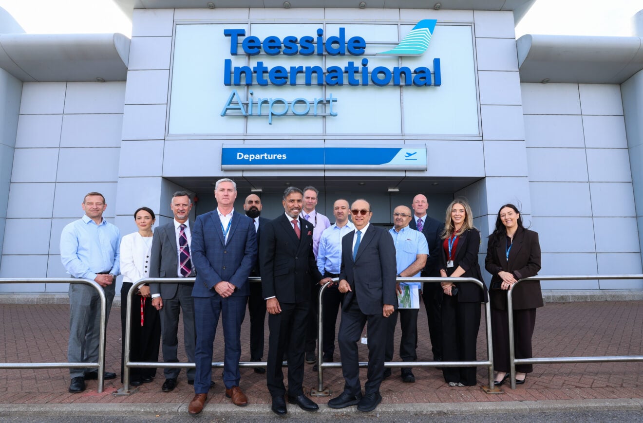 Senior leadership from Teesside International Airport and Alfor Aviation © Teesside International Airport