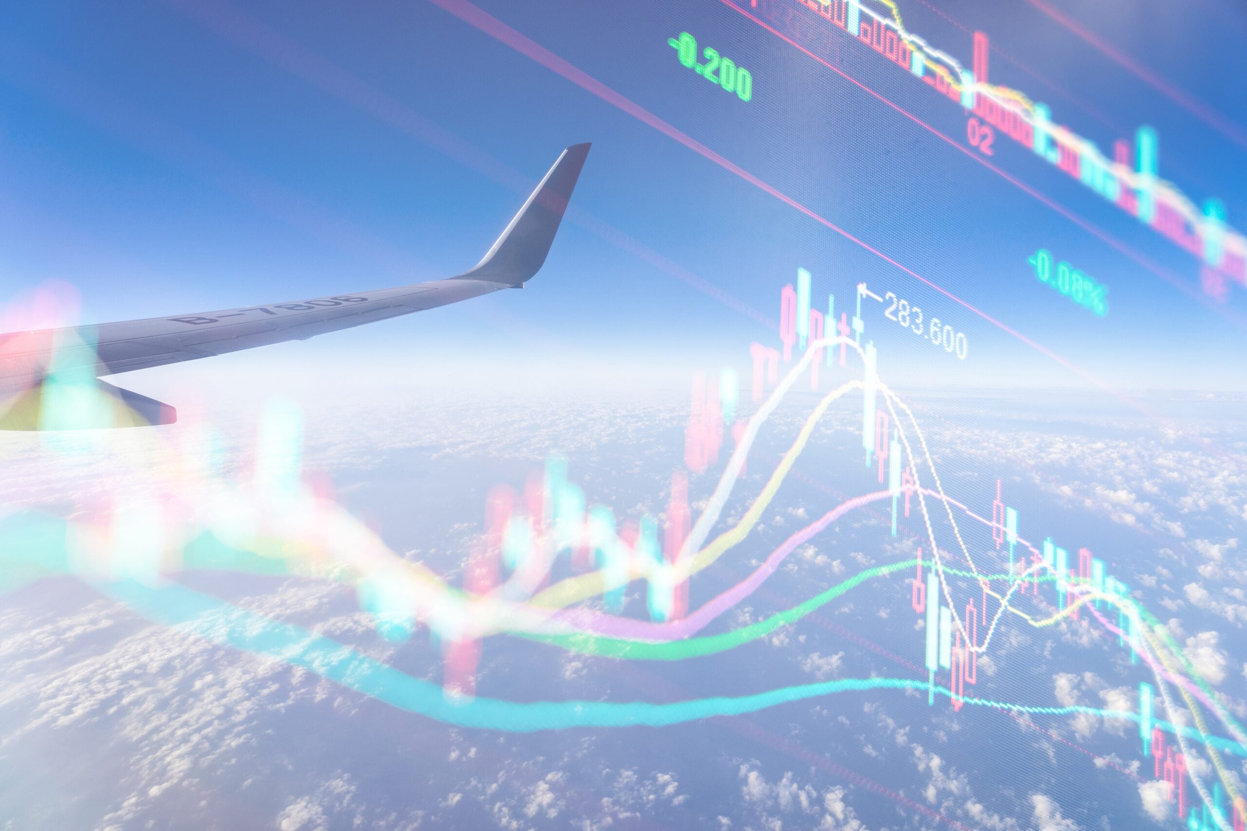 Concept,Of,Aviation,And,Financial,Stock,Market,Trends