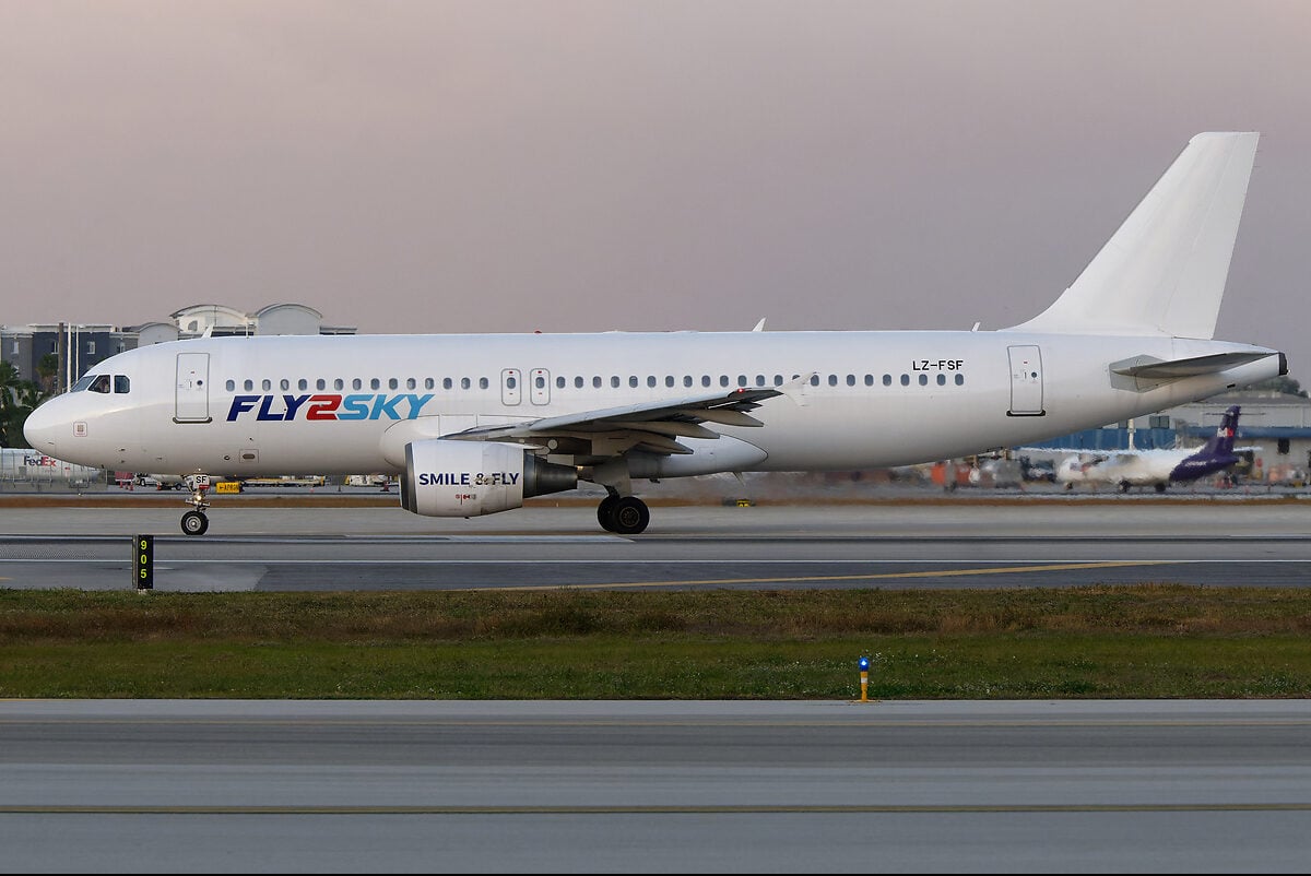 The A320 aircraft will be operated by Fly2Sky Airlines