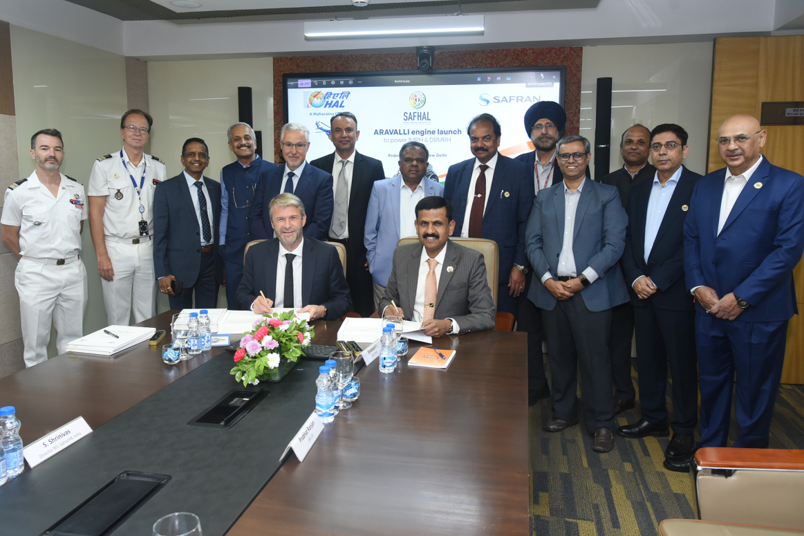 The ceremony was presided by K. Ravi, Chairman and Managing Director, HAL and Cédric Goubet, Chief Executive Officer, Safran Helicopter Engines