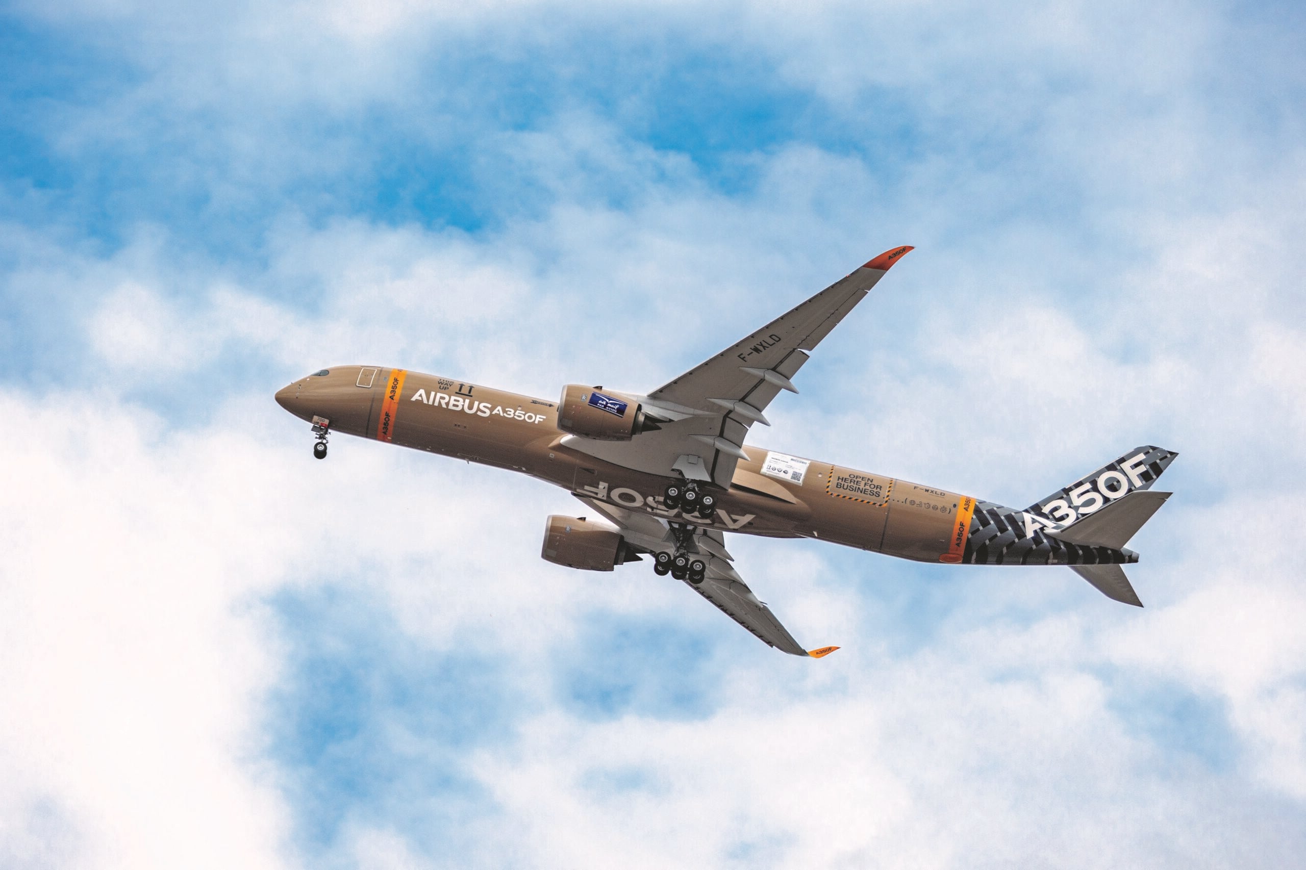 A350F, MSN700, takes off for maiden flight