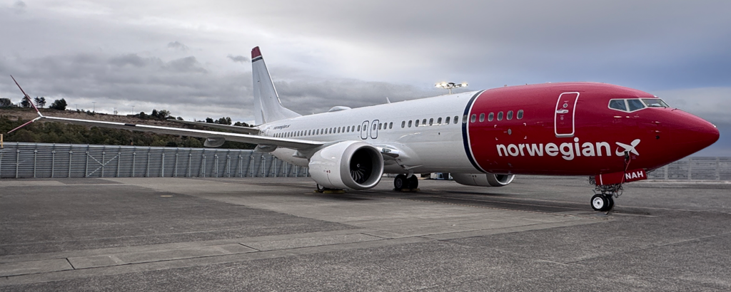 The first of four Boeing 737-8s for Norwegian