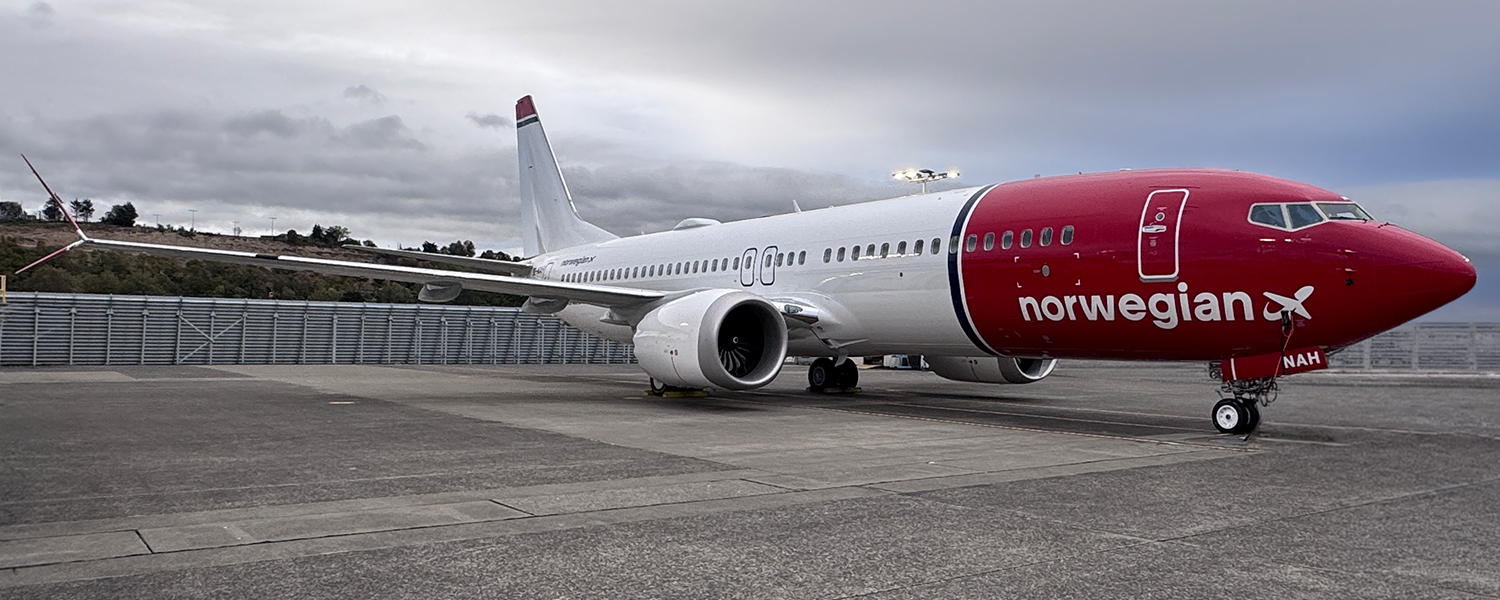 The first of four Boeing 737-8s for Norwegian