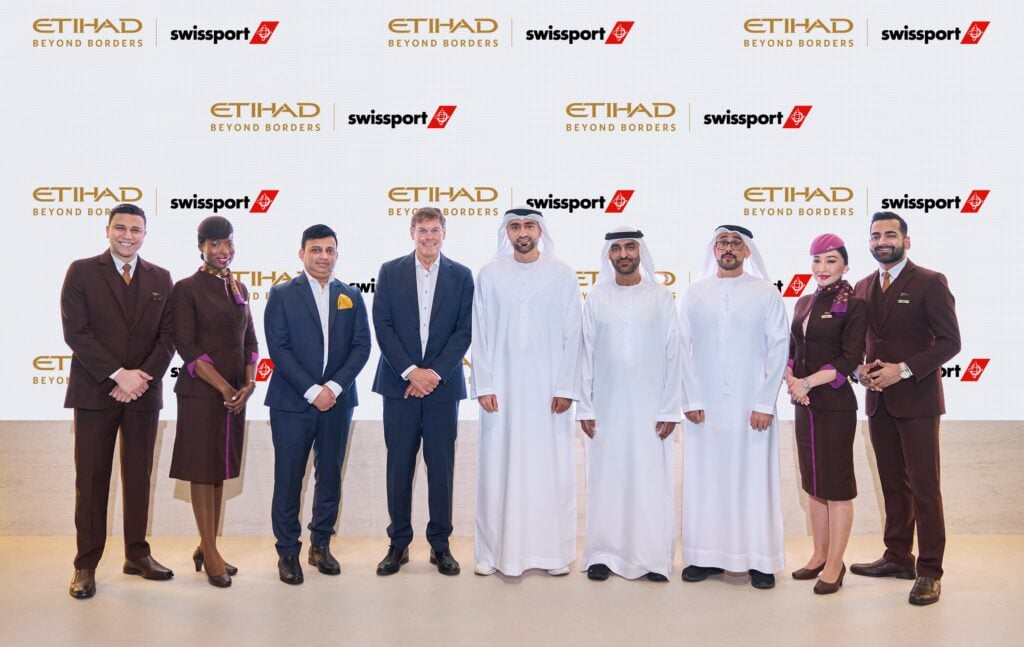 The MoU between Etihad Airways and Swissport was signed at 'Arabian Travel Market'