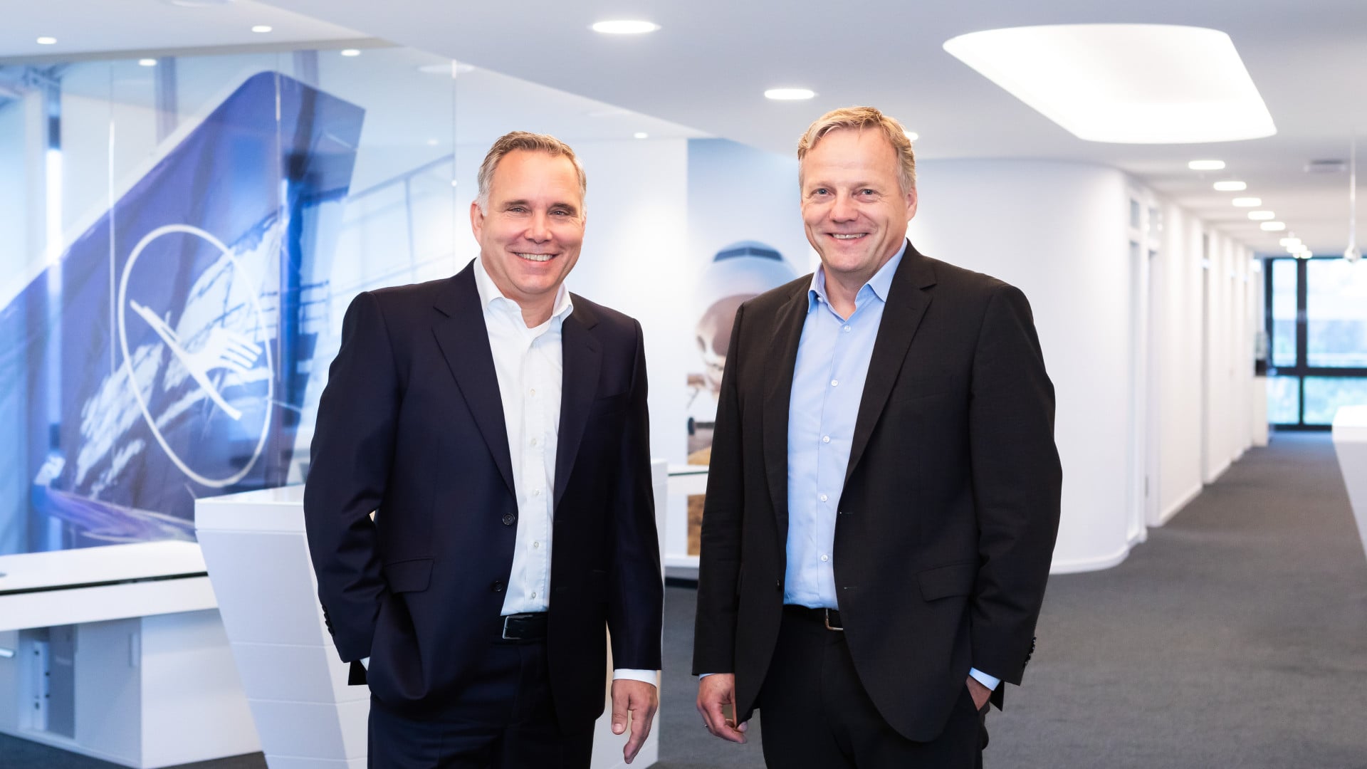 Harald Gloy (left) to succeed Soeren Stark (right) as CEO Lufthansa Technik