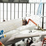 Applying AerSHARK on an aircraft © Lufthansa Technik