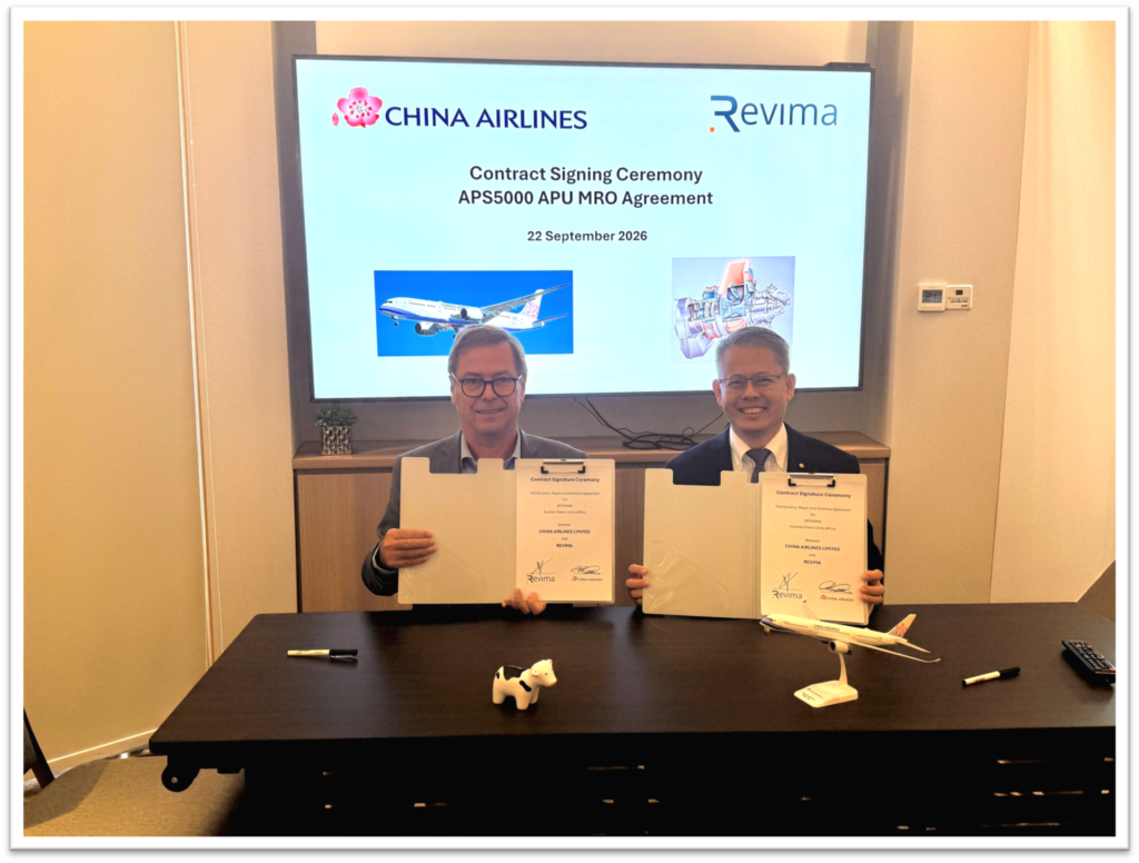 Signing ceremony between Revima and China Airlines © Revima