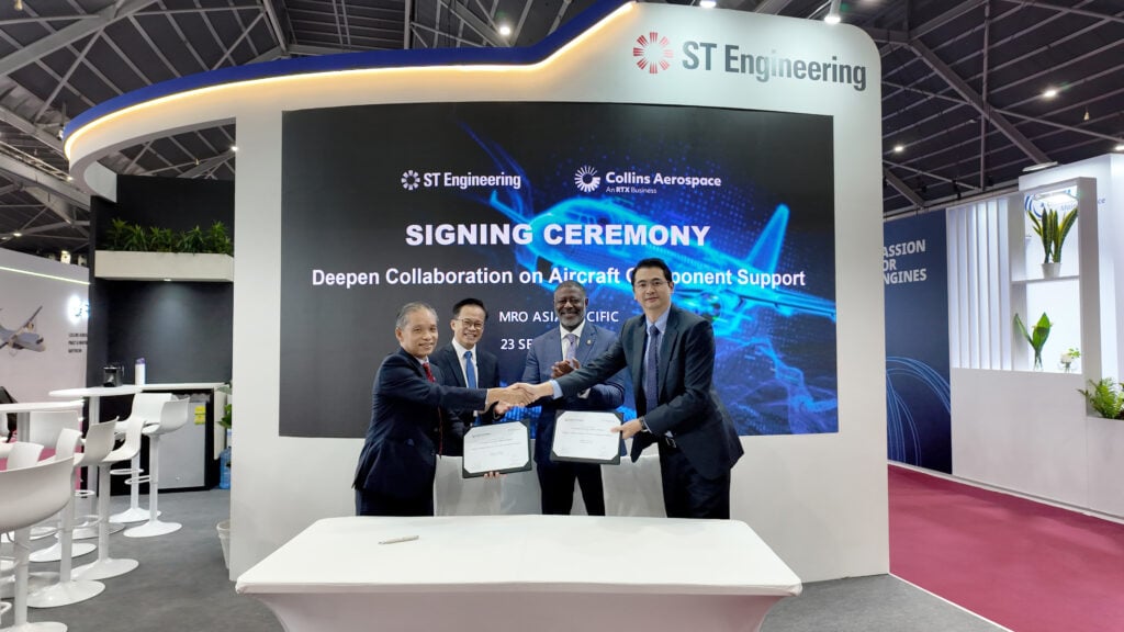 ST_Engineering and_Collins Aerospace agreement signing