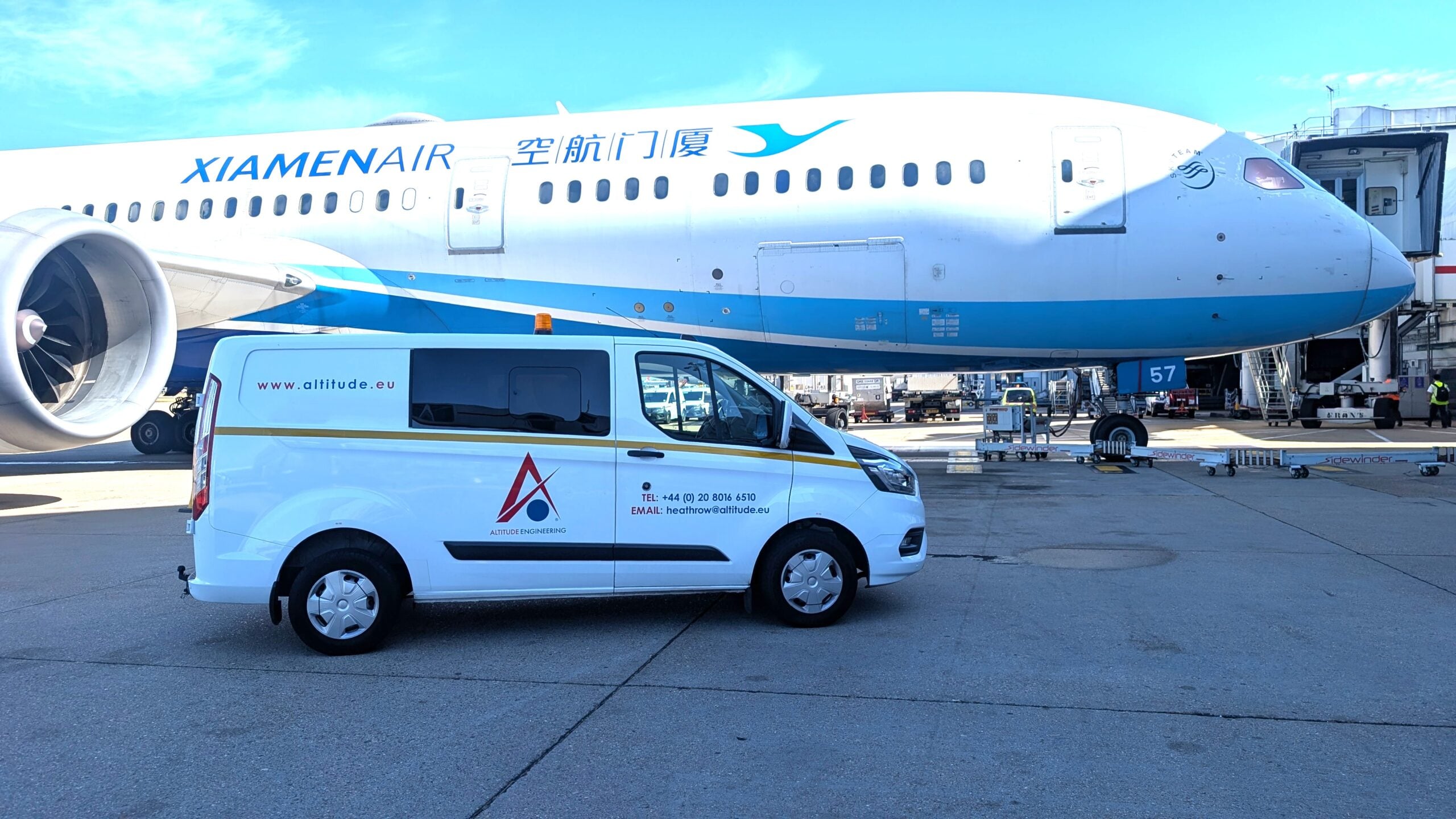 Xiamen Air aircraft at London Heathrow Airport