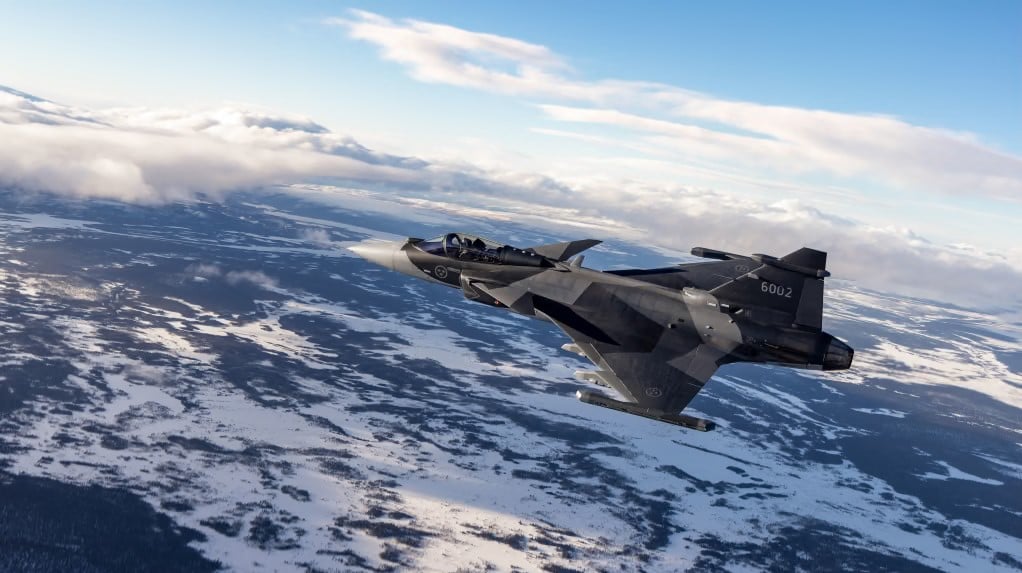 Gripen E fighter jet © Saab