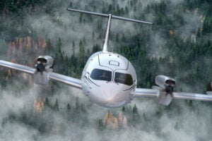 Image of the EVIO 810 hybrid-electric regional airliner